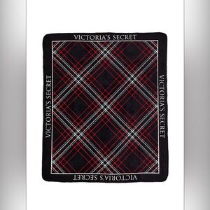 Victoria's Secret Black and Red Plaid Throw